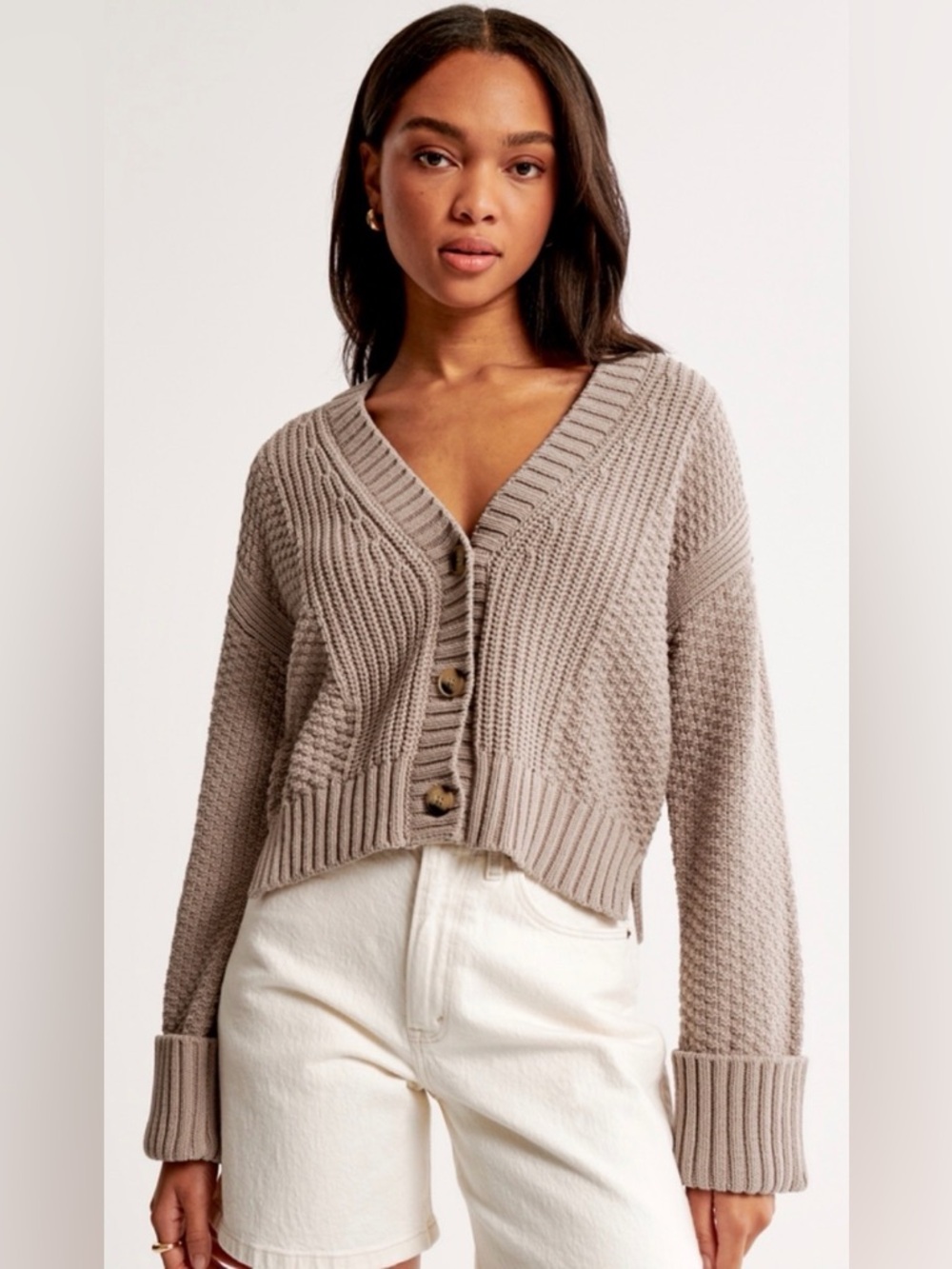 NWOT Abercrombie & Fitch Cameron Seed Stitch Cardigan